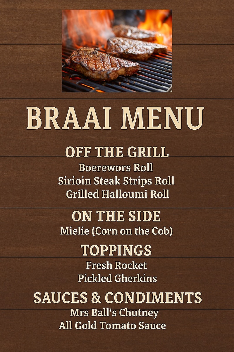 Braai Buddies Menu | Premium Braai Catering Kent